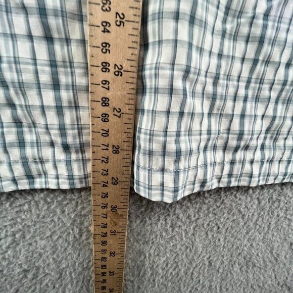 Pineapple Connection Shirt Mens Large Short Sleeve Seersucker Gingham Button Up - Picture 11 of 13